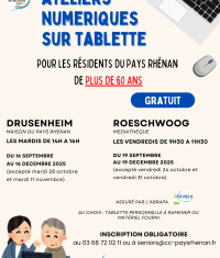 Ateliers numériques sur tablette – Pour les plus de 60 ans