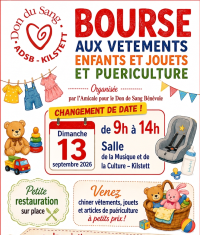 Bourse aux vêtements enfants, jouets et puériculture