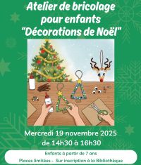 Atelier de bricolage de Noël pour enfants