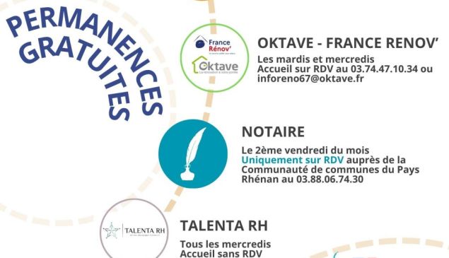 Permanences à la Maison du Pays Rhénan